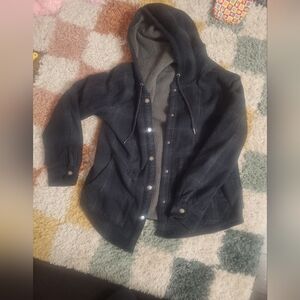 The North Face Black Jacket with Gray Lining